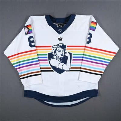 Kelly Babstock - Game-Worn Autographed Pride Jersey - Worn March 10-11, 2023 vs. Buffalo Beauts