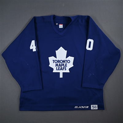 Marc Moro - Toronto Maple Leafs - Blue Practice-Worn Jersey