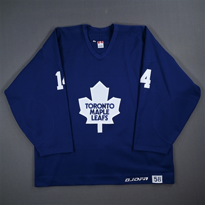 Matthew Stajan - Toronto Maple Leafs - Blue Practice-Worn Jersey