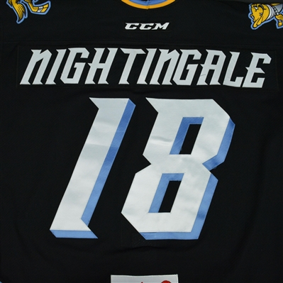 Jared Nightingale- Toledo Walleye - 2016 ECHL Captains' Club Game-Worn Jersey