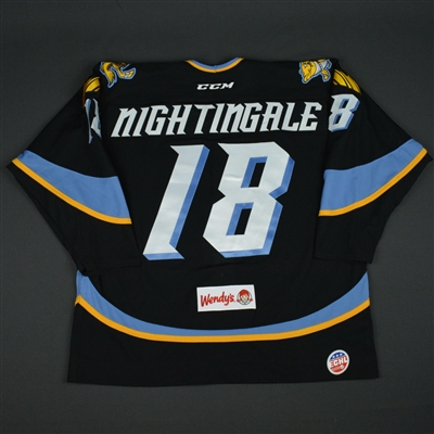 Jared Nightingale- Toledo Walleye - 2016 ECHL Captains' Club Game-Worn Jersey