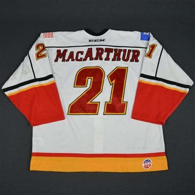 Peter MacArthur - Adirondack Thunder - 2016 ECHL Captains' Club Game-Worn Jersey