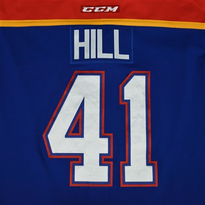 Jordan Hill - Norfolk Admirals - 2016 ECHL Captains' Club Game-Worn Jersey