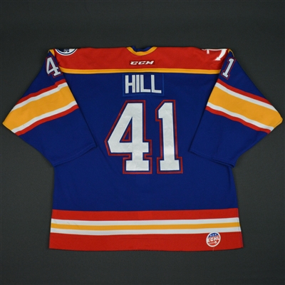 Jordan Hill - Norfolk Admirals - 2016 ECHL Captains' Club Game-Worn Jersey