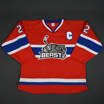 Brandon Marino - Brampton Beast - 2016 ECHL Captains Club Game-Worn Jersey