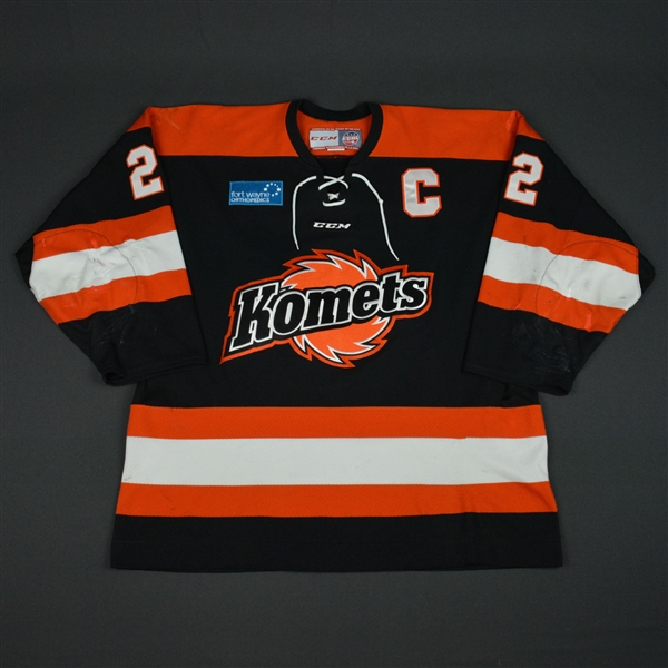 Jamie Schaafsma - Fort Wayne Komets - 2016 ECHL Captains Club Game-Worn Jersey