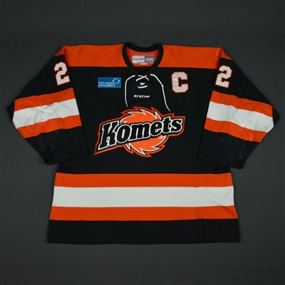 Jamie Schaafsma - Fort Wayne Komets - 2016 ECHL Captains Club Game-Worn Jersey