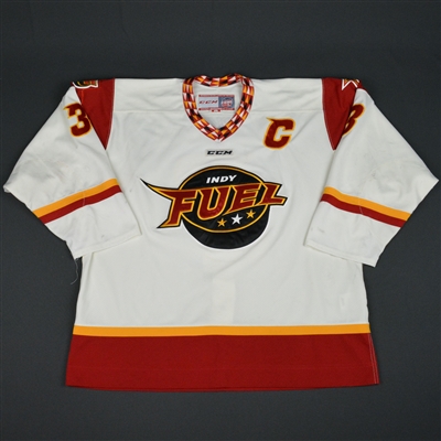 Zach Miskovic - Indy Fuel - 2016 ECHL Captains Club Game-Worn Jersey