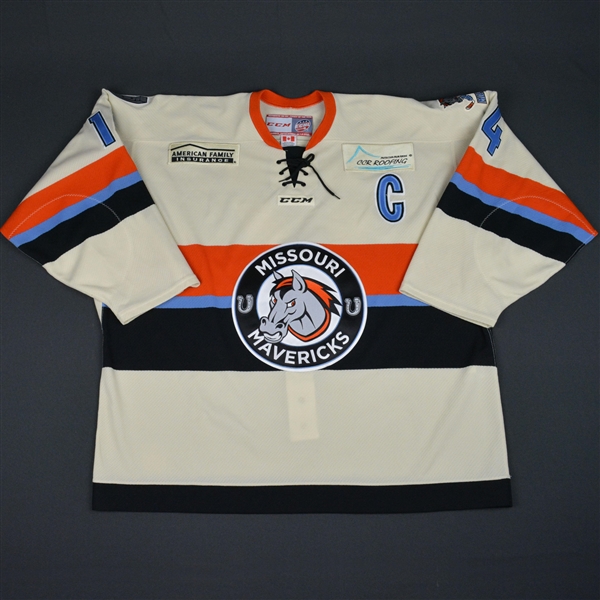 Trevor Ludwig - Missouri Mavericks - 2016 ECHL Captains Club Autographed Game-Issued Jersey
