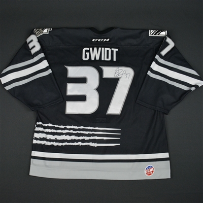 Brent Gwidt - Utah Grizzlies - 2016 ECHL Captains' Club Autographed Game-Worn Jersey