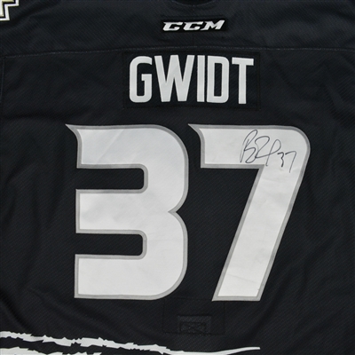 Brent Gwidt - Utah Grizzlies - 2016 ECHL Captains' Club Autographed Game-Worn Jersey