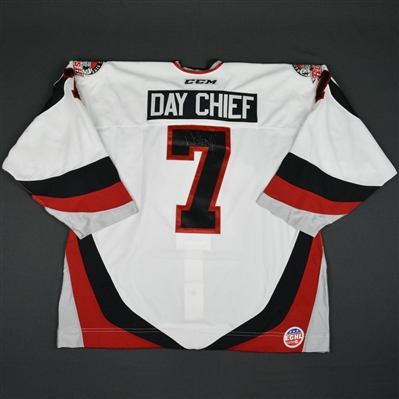 Winston Day Chief - Rapid City Rush - 2016 ECHL Captains' Club Autographed Game-Issued Jersey