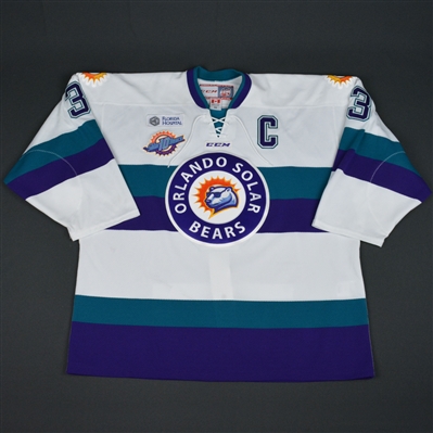 Carl Nielsen - Orlando Solar Bears - 2016 ECHL Captains Club Game-Worn Jersey