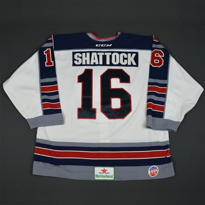 Tyler Shattock -Kalamazoo Wings - 2016 ECHL Captains' Club Game-Worn Jersey