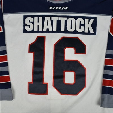 Tyler Shattock -Kalamazoo Wings - 2016 ECHL Captains' Club Game-Worn Jersey