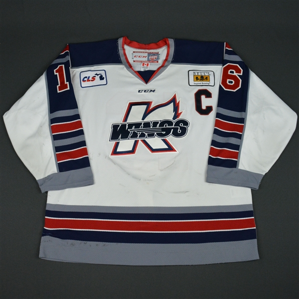 Tyler Shattock -Kalamazoo Wings - 2016 ECHL Captains Club Game-Worn Jersey