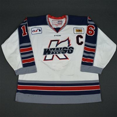 Tyler Shattock -Kalamazoo Wings - 2016 ECHL Captains Club Game-Worn Jersey