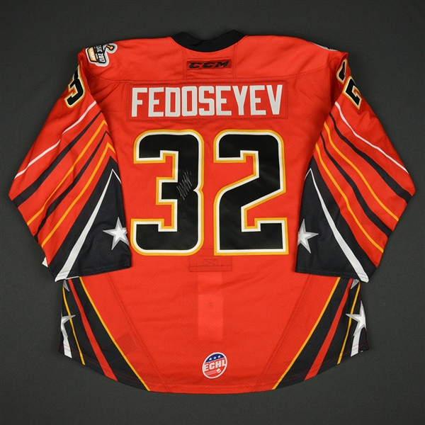 Alexander Fedoseyev - 2017 CCM/ECHL All-Star Classic - Adirondack Thunder - Game-Issued Autographed Jersey - 1st Half Only