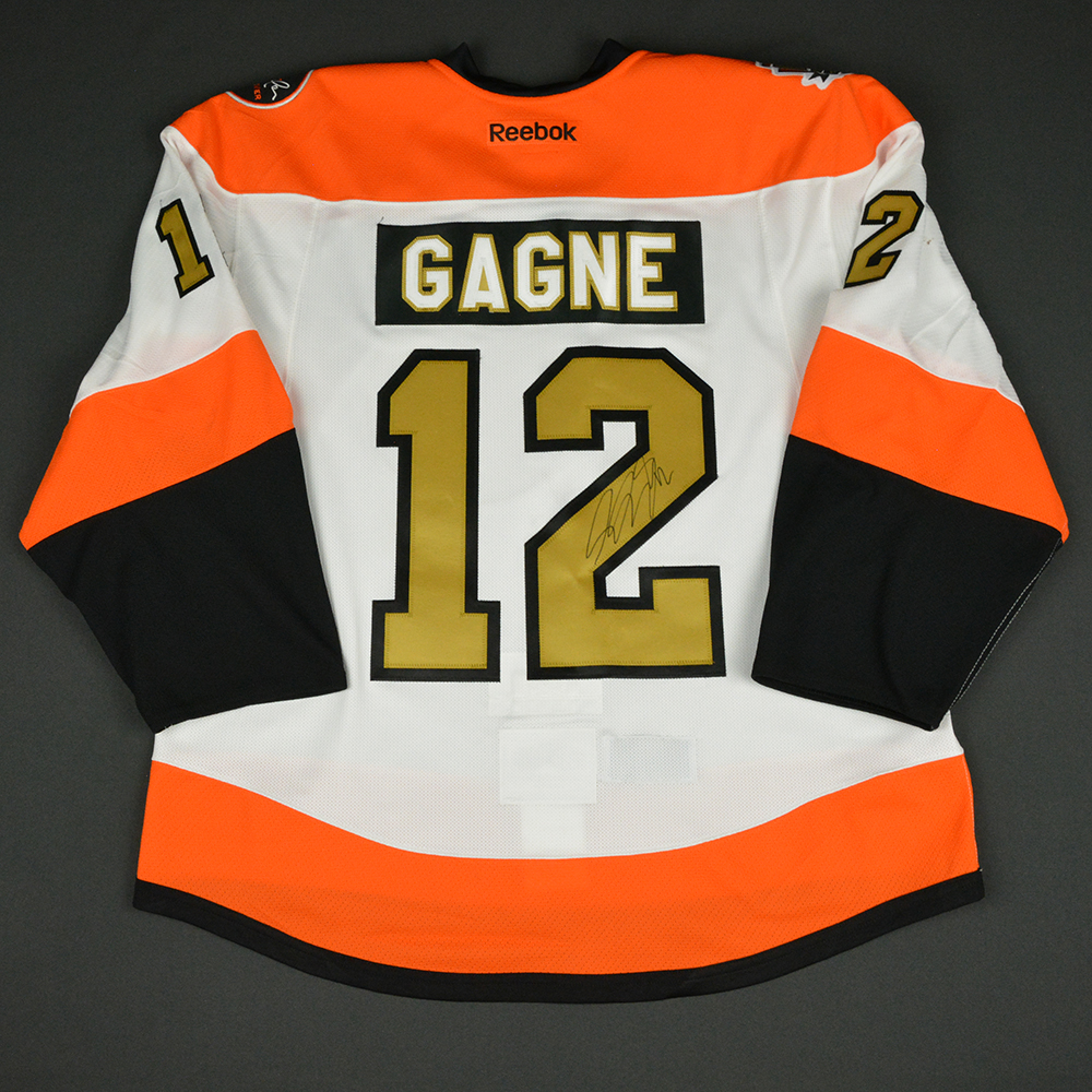 Simon Gagne Flyers Game-Issued 2002-03 3D Holo Jersey - 56