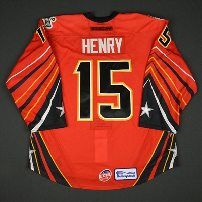 James Henry - 2017 CCM/ECHL All-Star Classic - Adirondack Thunder - Game-Worn Autographed Jersey w/A - 1st Half Only