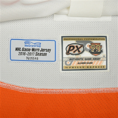 Mark Howe - Philadelphia Flyers - 50th Anniversary Alumni Game - Game-Worn Autographed Jersey w/A