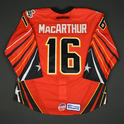 Peter MacArthur - 2017 CCM/ECHL All-Star Classic - Adirondack Thunder - Game-Worn Autographed Jersey w/C - 1st Half Only
