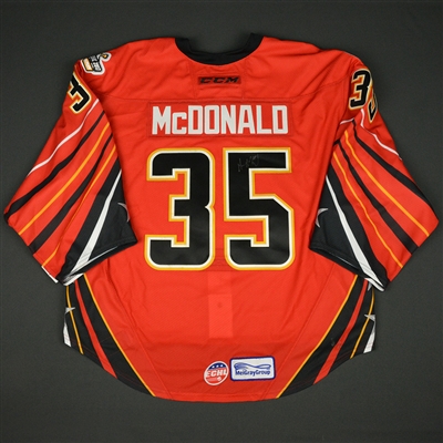 Mason McDonald - 2017 CCM/ECHL All-Star Classic - Adirondack Thunder - Game-Issued Autographed Jersey - 1st Half Only