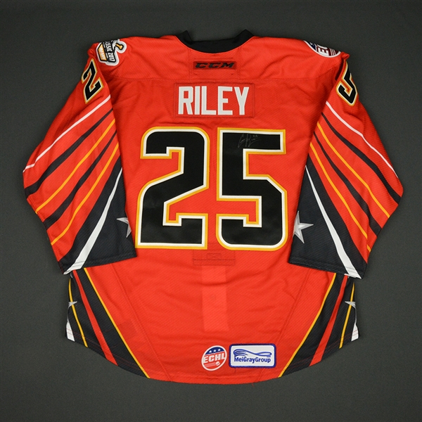 Conor Riley - 2017 CCM/ECHL All-Star Classic - Adirondack Thunder - Game-Worn Autographed Jersey - 1st Half Only