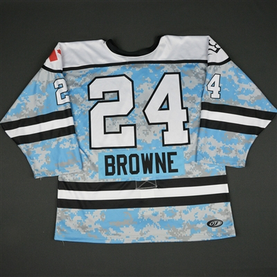 Harrison Browne - Buffalo Beauts - 2016-17 NWHL Game-Worn Military Appreciation Jersey