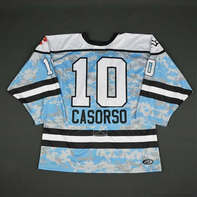 Sarah Casorso - Buffalo Beauts - 2016-17 NWHL Game-Worn Military Appreciation Jersey