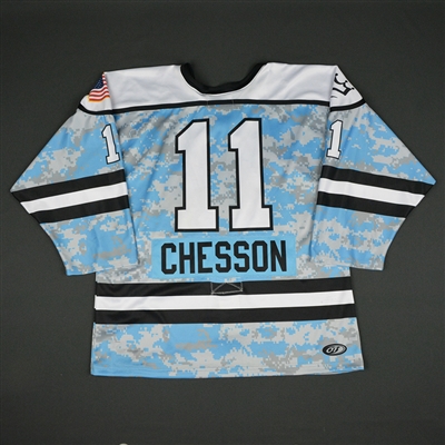 Lisa Chesson - Buffalo Beauts - 2016-17 NWHL Game-Worn Military Appreciation Jersey