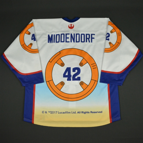 Erik Middendorf - 2017 U.S. National Under-17 Development Team - Star Wars Night Game-Worn Jersey