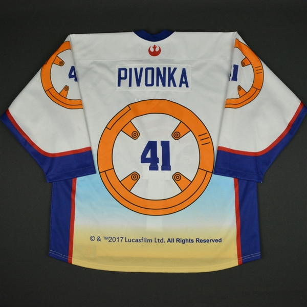 Jake Pivonka - 2017 U.S. National Under-17 Development Team - Star Wars Night Game-Worn Jersey