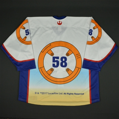 #58 No Name on Back - 2017 U.S. National Under-17 Development Team - Star Wars Night Game-Ready Jersey