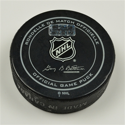 Cam Atkinson - Columbus Blue Jackets - Goal Puck - December 22, 2016 vs. Pittsburgh Penguins (Blue Jackets Logo)