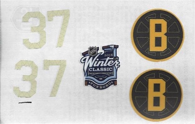Patrice Bergeron - Boston Bruins - 2015-16 Season-Long Game-Worn Helmet, Worn in 2016 NHL Winter Classic