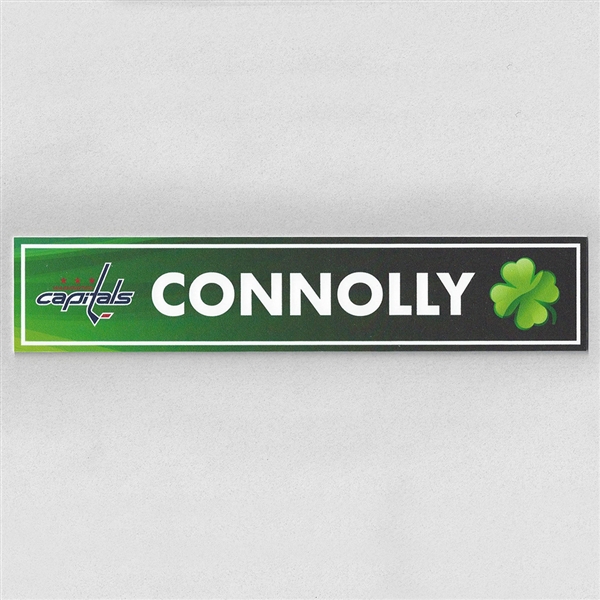 Brett Connolly - Washington Capitals - 2017 St. Patricks Day Locker Room Nameplate  