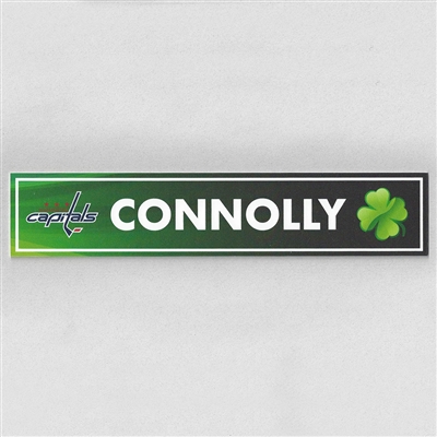 Brett Connolly - Washington Capitals - 2017 St. Patricks Day Locker Room Nameplate  