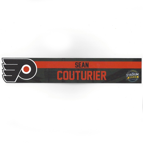 Sean Couturier - Philadelphia Flyers - 2017 NHL Stadium Series Dressing Room Nameplate  
