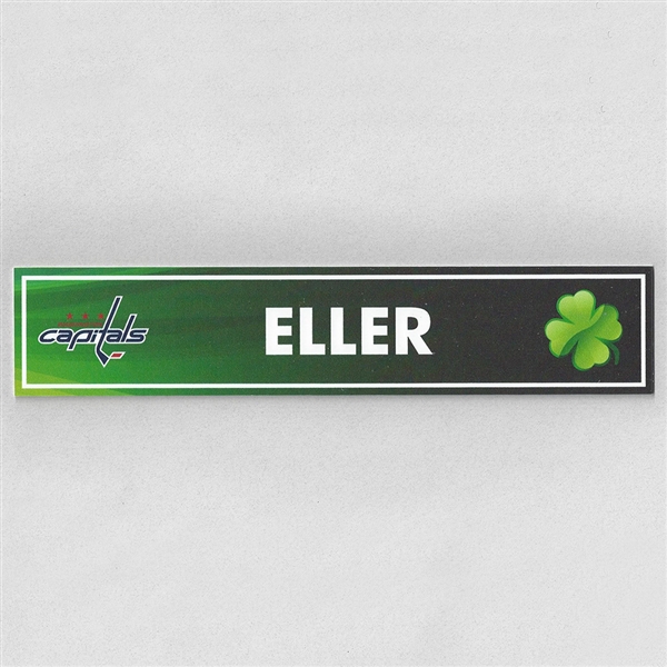 Lars Eller - Washington Capitals - 2017 St. Patricks Day Locker Room Nameplate  