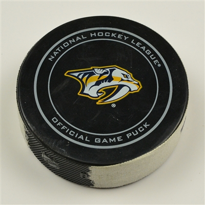 Filip Forsberg - Nashville Predators - Goal Puck - December 13, 2016 vs. St. Louis Blues (Predators Logo)