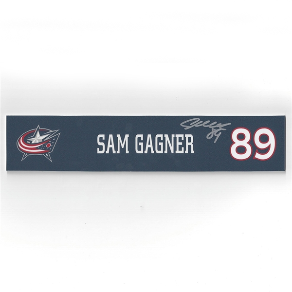 Sam Gagner - Columbus Blue Jackets - 2016-17 Autographed Locker Room Nameplate  