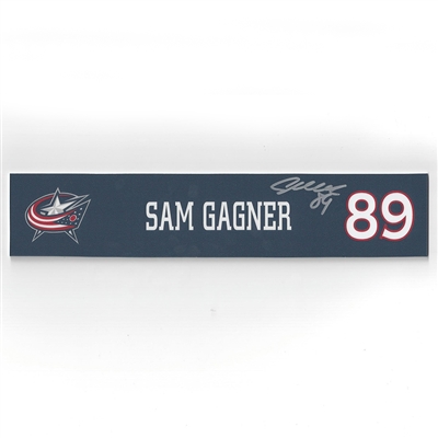 Sam Gagner - Columbus Blue Jackets - 2016-17 Autographed Locker Room Nameplate  