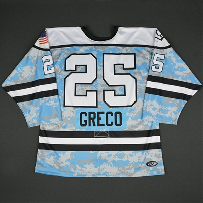 Jacquie Greco - Buffalo Beauts - 2016-17 NWHL Game-Worn Military Appreciation Jersey