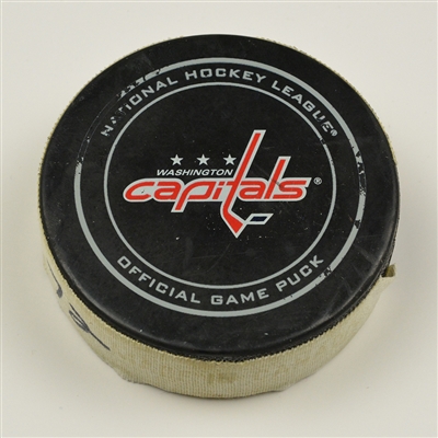 Patric Hornqvist - Pittsburgh Penguins - Goal Puck - March 1, 2016 vs. Washington Capitals (Capitals Logo)