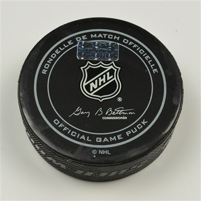 Ryan Johansen - Columbus Blue Jackets - Goal Puck - November 27, 2015 vs. Pittsburgh Penguins (Blue Jackets Logo)