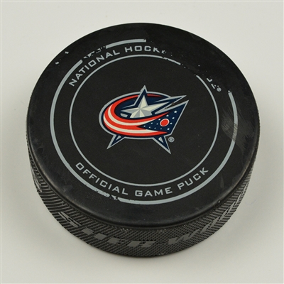 Ryan Johansen - Columbus Blue Jackets - Goal Puck - November 27, 2015 vs. Pittsburgh Penguins (Blue Jackets Logo)