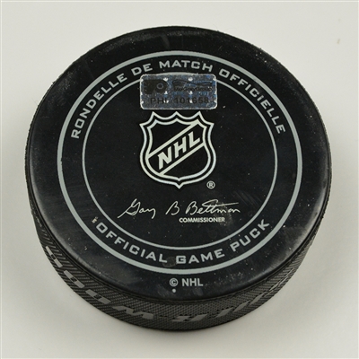 Jussi Jokinen - Florida Panthers - Goal Puck - December 6, 2016 vs. Philadelphia Flyers (Flyers Logo)
