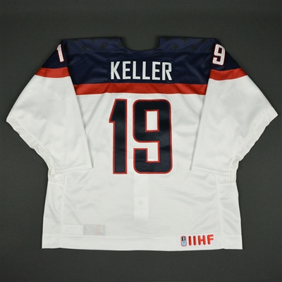Clayton Keller - 2017 U.S. IIHF World Junior Championship - Game-Worn White Jersey