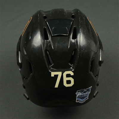 Alexander Khokhlachev - Boston Bruins - 2015-16 Season-Long Game-Worn Helmet, Worn in 2016 NHL Winter Classic  